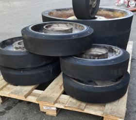 Обрезинивание колёс и катков